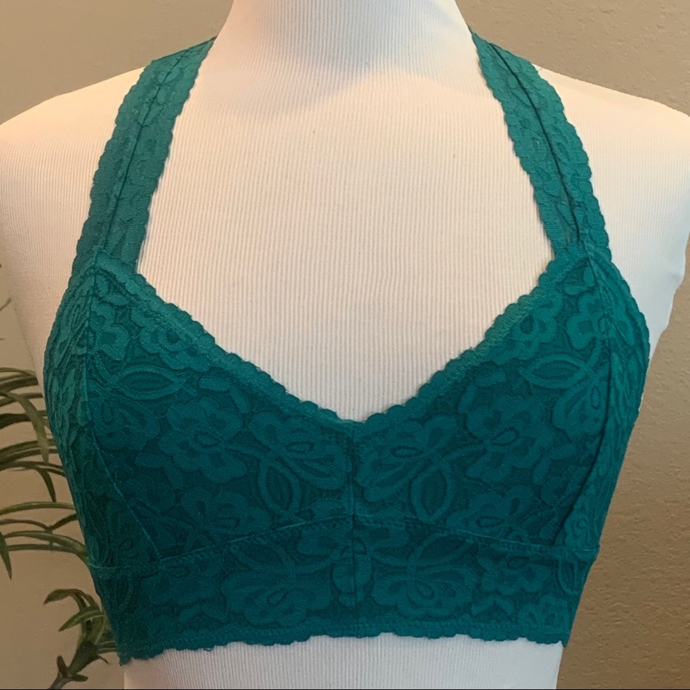 M NWT Free People Galloon Lace Racerback Back Bra - Picture 6 of 11